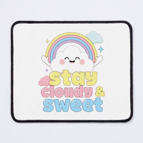 Item preview, Stay Cloudy & Sweet T-Shirt | Cute Kawaii Rainbow Cloud | Pastel Aesthetic Design designed and sold by Faisal Shah.