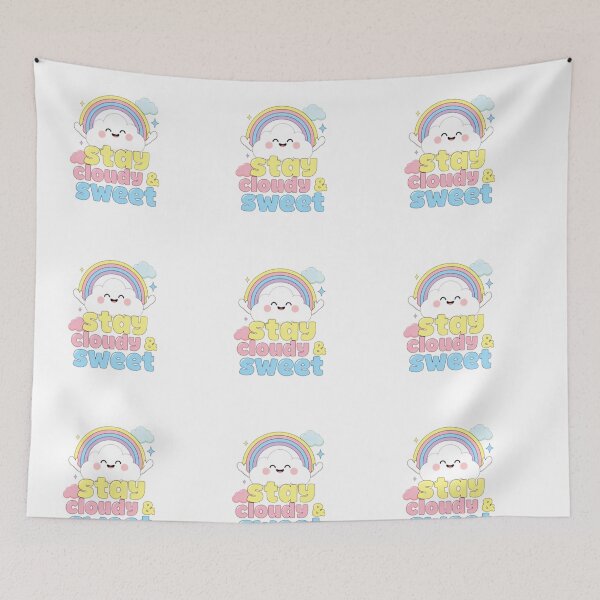 Item preview, Stay Cloudy & Sweet T-Shirt | Cute Kawaii Rainbow Cloud | Pastel Aesthetic Design designed and sold by Faisal  Shah.