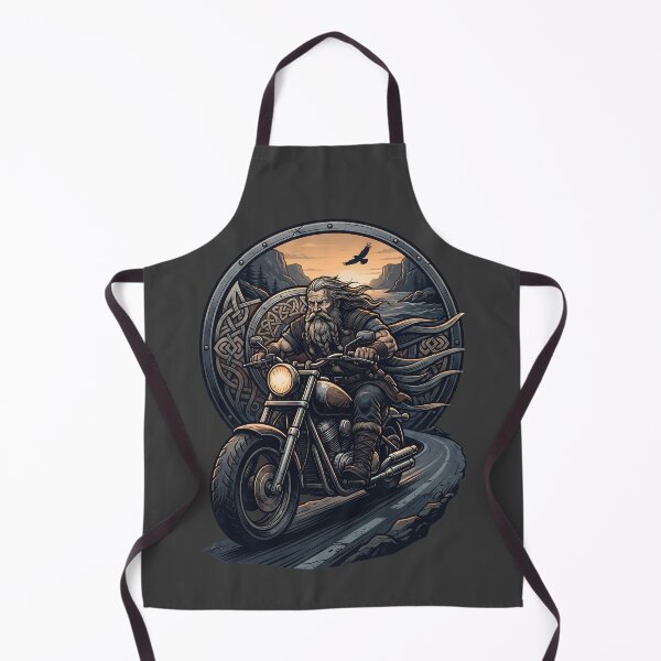 Item preview, Bearded Viking Motorcycle Cruiser Biker Art designed and sold by MythicCotton.