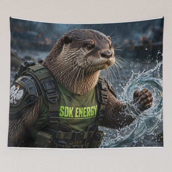Item preview, AnimalVersum Tactical Otter – Hydro-Bending Water Warrior Illustration designed and sold by SDKENERGY.