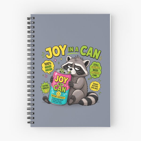 Item preview, Joy in a Can | Grumpy Raccoon Funny Cartoon Shirt designed and sold by Aimetoi.