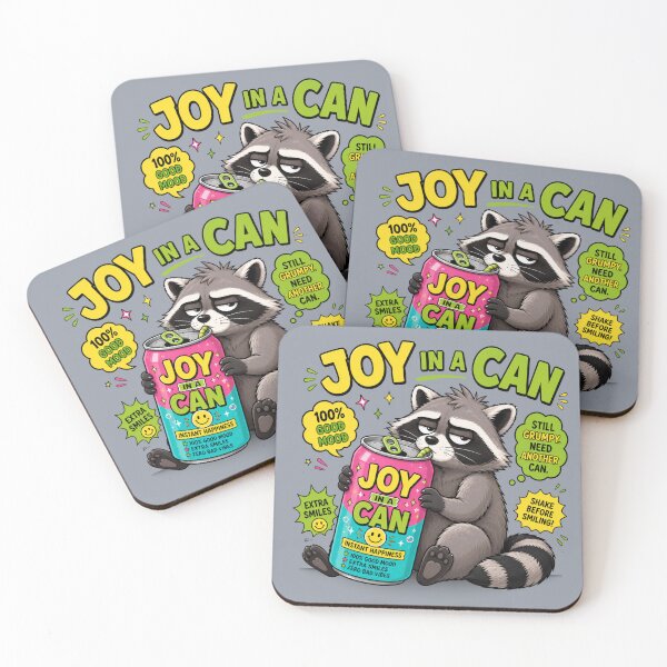 Item preview, Joy in a Can | Grumpy Raccoon Funny Cartoon Shirt designed and sold by Aimetoi.