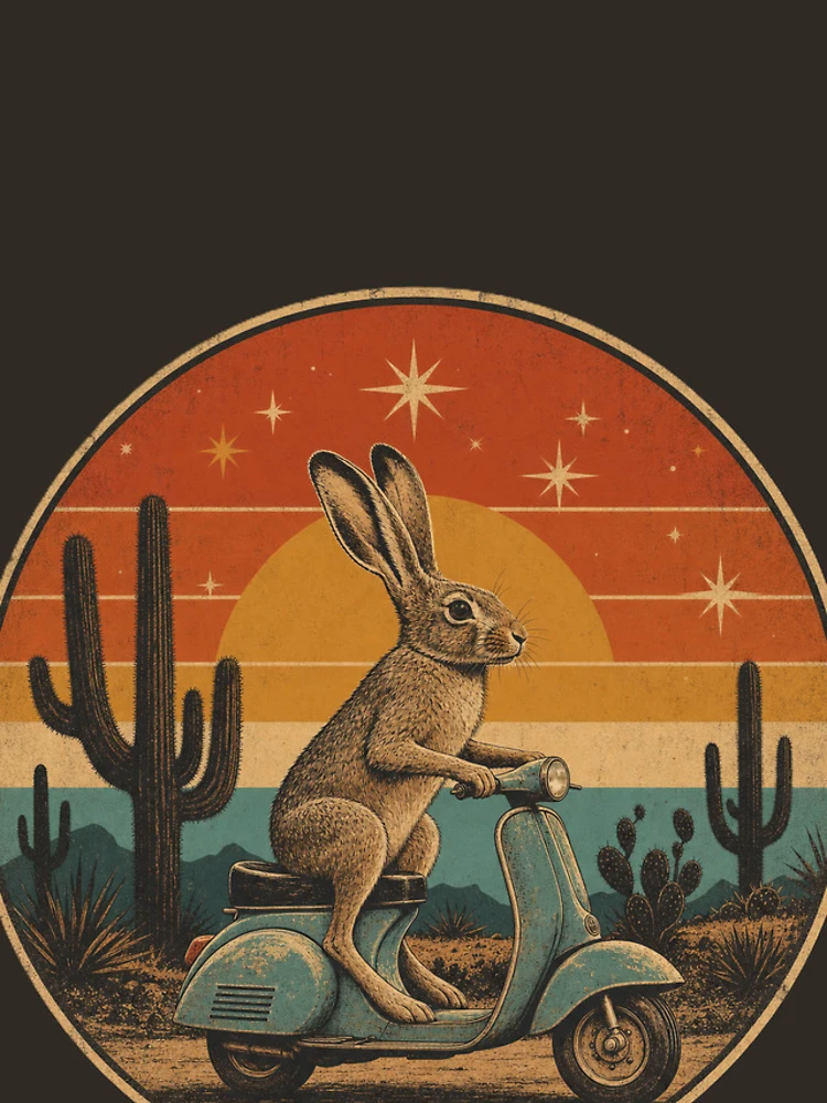 Thumbnail 4 of 4, iPhone Case, Desert Rabbit Scooter Ride designed and sold by PixelToPress.