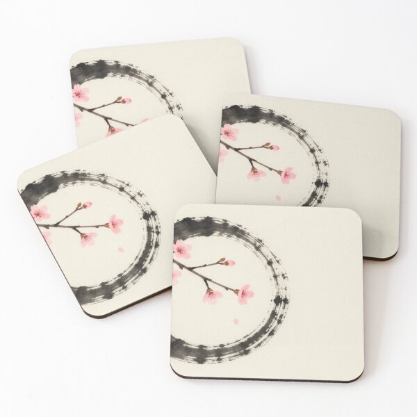 Item preview, Japandi Enso Sakura - Minimalist Zen Circle Art designed and sold by OriginEssenceUS.