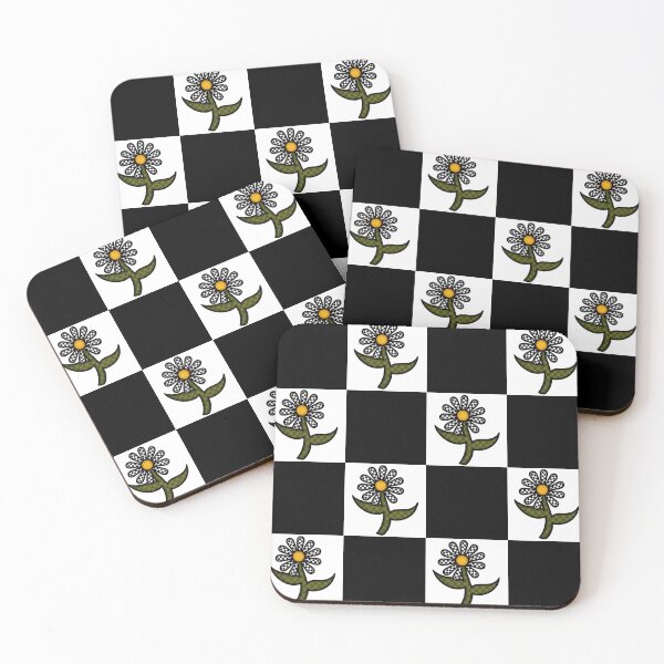 Item preview, Checkered Flower on Checkered Background  designed and sold by Glowing Oldies Shoppe.