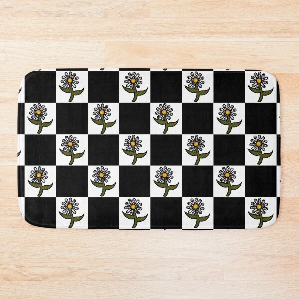 Item preview, Checkered Flower on Checkered Background  designed and sold by Glowing Oldies Shoppe.