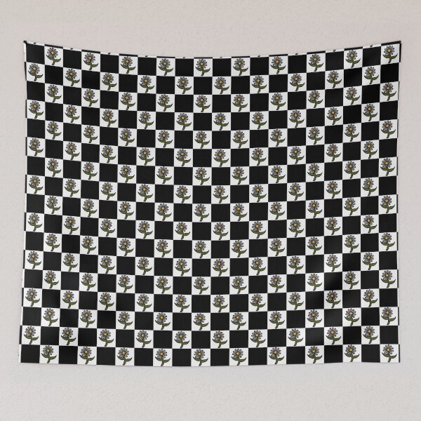 Item preview, Checkered Flower on Checkered Background  designed and sold by Glowing Oldies Shoppe.