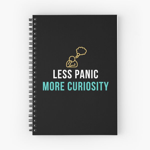 Item preview, Less Panic. More Curiosity. | Clever Minimal Typography T-Shirt designed and sold by TongTang.