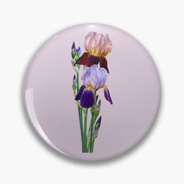 Item preview, Two Bearded Irises One Maroon One Purple designed and sold by Susan Savad.