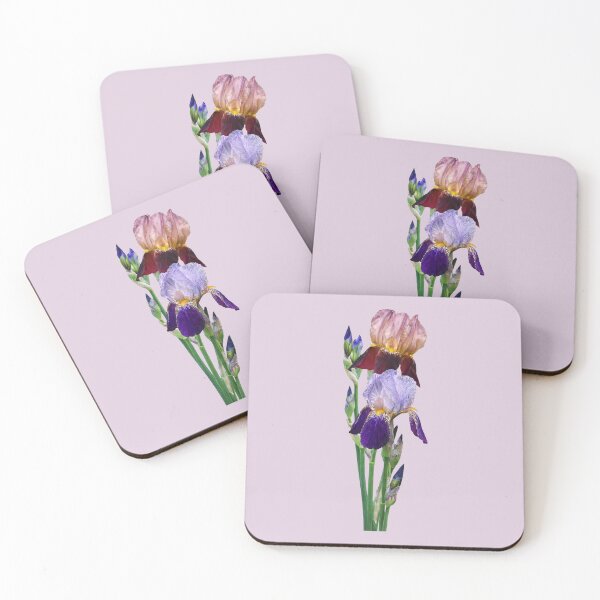Item preview, Two Bearded Irises One Maroon One Purple designed and sold by Susan Savad.