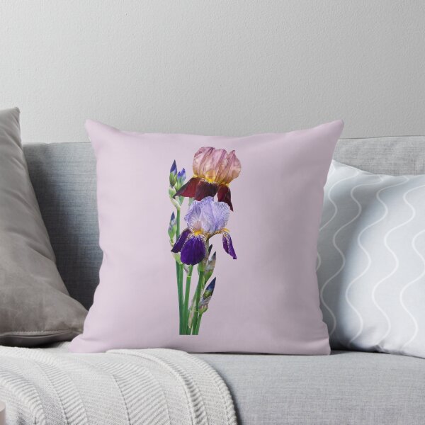 Item preview, Two Bearded Irises One Maroon One Purple designed and sold by Susan Savad.