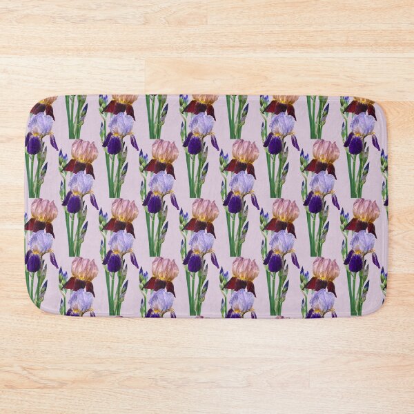 Item preview, Two Bearded Irises One Maroon One Purple designed and sold by Susan Savad.