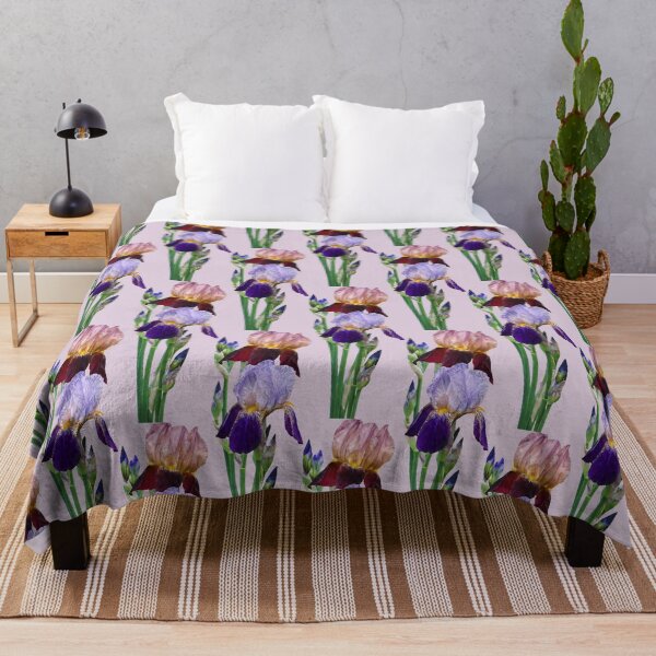 Item preview, Two Bearded Irises One Maroon One Purple designed and sold by Susan Savad.