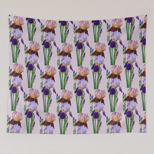 Item preview, Two Bearded Irises One Maroon One Purple designed and sold by Susan Savad.
