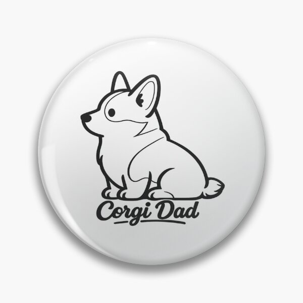 Item preview, Corgi Dad Cute Line Art Design designed and sold by Tee Visions.