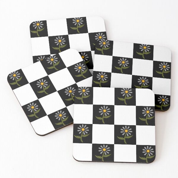 Item preview, Checkered Flower in a Checkered Background  designed and sold by Glowing Oldies Shoppe.