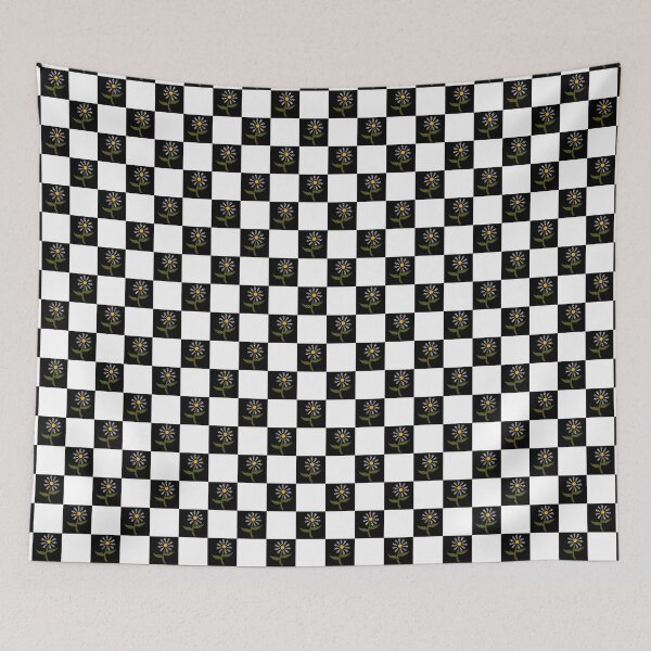 Item preview, Checkered Flower in a Checkered Background  designed and sold by Glowing Oldies Shoppe.