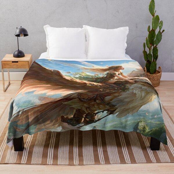 Item preview, Enchanted Fairy Riding Majestic Eagle designed and sold by Storybook Botanica.