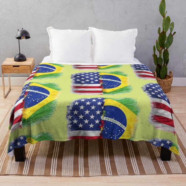 Item preview, USA & Brazil Flag designed and sold by DreamPrint Collective.