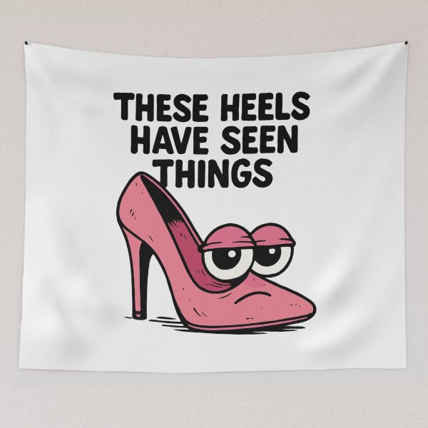Item preview, These heels have seen things | Cartoon high heels designed and sold by Pineapple-Tree.