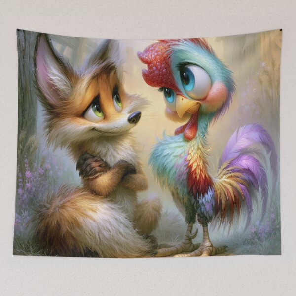 Item preview, The Fox and the Feathered Friend designed and sold by bloorose.