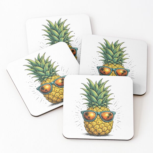 Item preview, Cool Tropical Pineapple Sunglasses Retro Summer Vacation  designed and sold by Moizento.