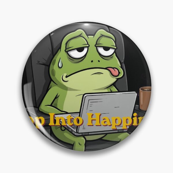 Item preview, Hoppy Vibes Only Cute Frog | Funny Kawaii Frog Design designed and sold by Penguin Mood .