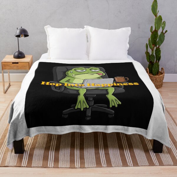 Item preview, Hoppy Vibes Only Cute Frog | Funny Kawaii Frog Design designed and sold by Penguin Mood .