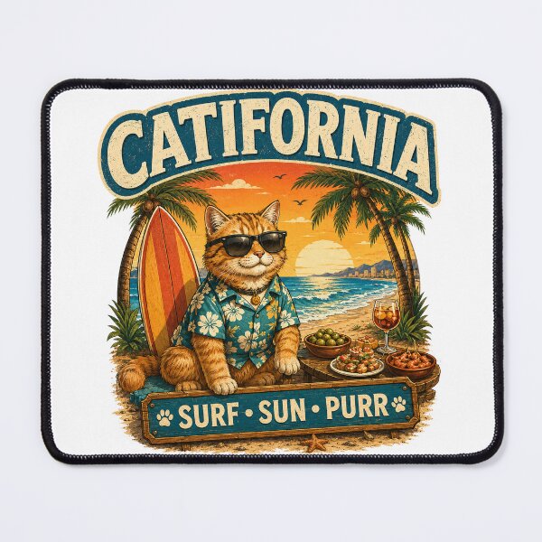 Item preview, California: Surf Sun Purr designed and sold by Janinevsart.