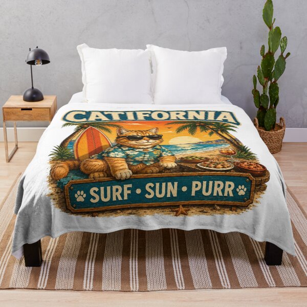 Item preview, California: Surf Sun Purr designed and sold by Janinevsart.