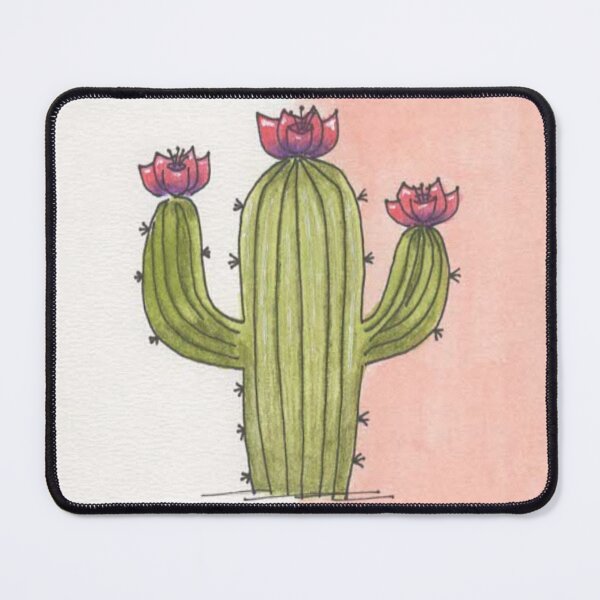 Item preview, Hand Drawn Cactus with Flowers designed and sold by MyCuriousMagpie.