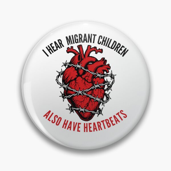 Item preview, I Hear Migrant Children Also Have Heartbeats - Barbed Wire Heart Protest designed and sold by Neurospicy Trolls.