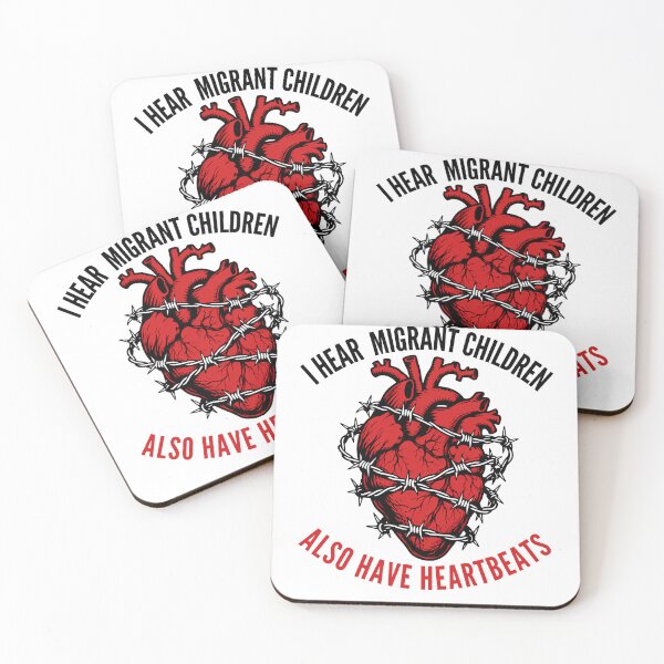 Item preview, I Hear Migrant Children Also Have Heartbeats - Barbed Wire Heart Protest designed and sold by Neurospicy Trolls.