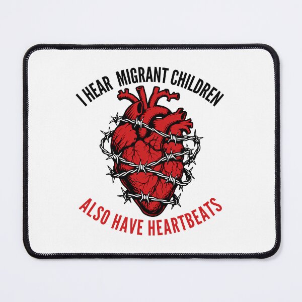 Item preview, I Hear Migrant Children Also Have Heartbeats - Barbed Wire Heart Protest designed and sold by Neurospicy Trolls.