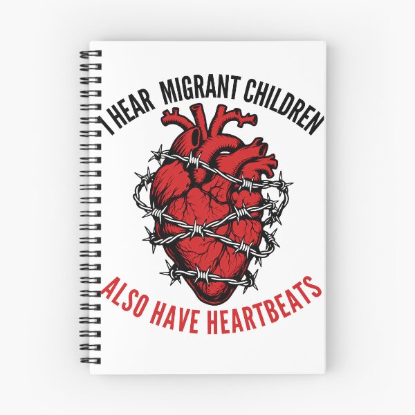 Item preview, I Hear Migrant Children Also Have Heartbeats - Barbed Wire Heart Protest designed and sold by Neurospicy Trolls.