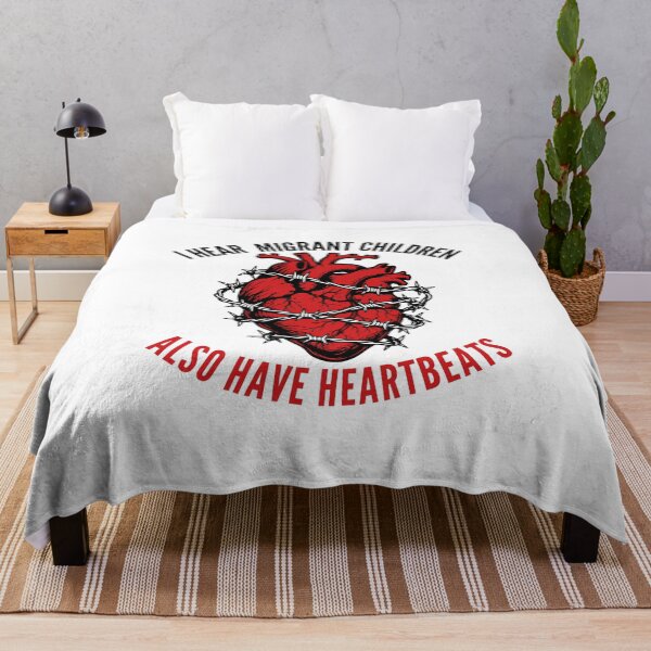 Item preview, I Hear Migrant Children Also Have Heartbeats - Barbed Wire Heart Protest designed and sold by Neurospicy Trolls.