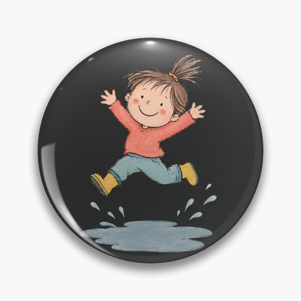 Item preview, Happy Girl Jumping in a Puddle Cute Rainy Day Design designed and sold by Nawi32.
