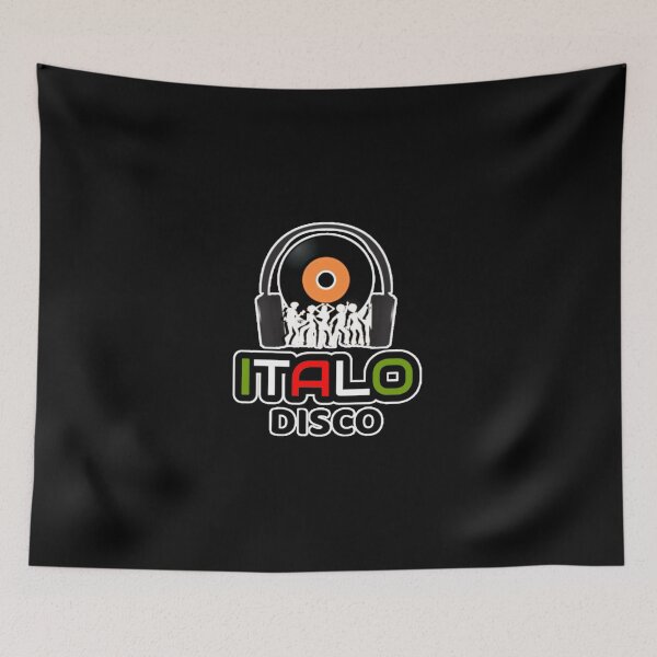 Item preview, Italo Disco | 80s Italian Dance Music | Retro DJ Vinyl Headphones designed and sold by Graphroad.
