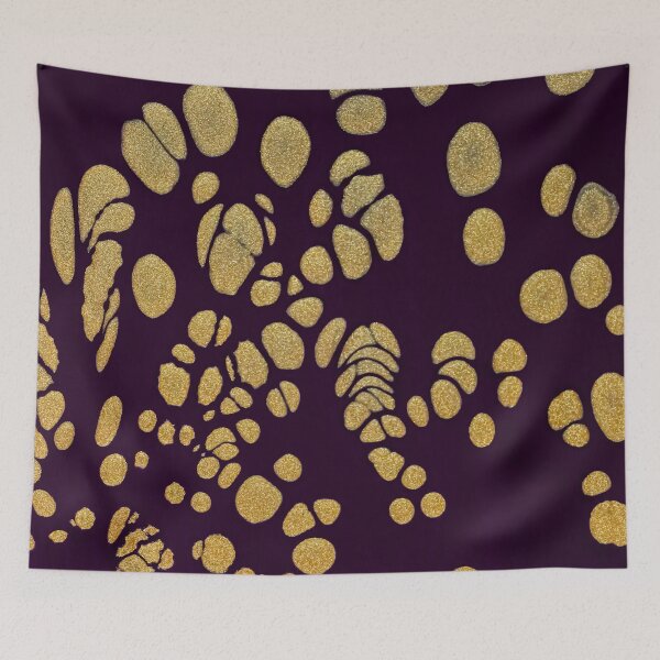Item preview, Gold Cells on Purple – Abstract Organic Pattern Design designed and sold by BuckaBaby.