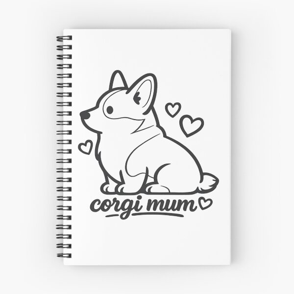 Item preview, Corgi Mum Cute Line Art with Hearts designed and sold by Tee Visions.