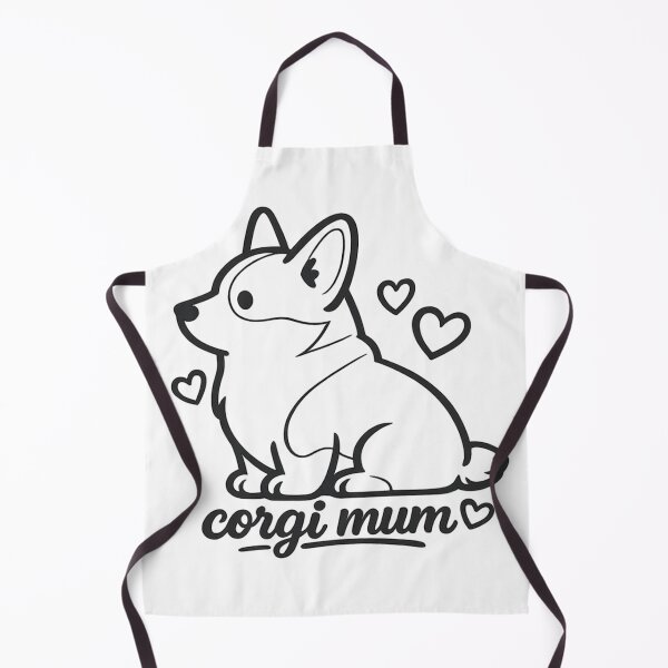 Item preview, Corgi Mum Cute Line Art with Hearts designed and sold by Tee Visions.