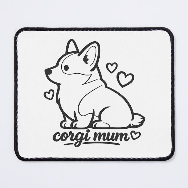 Item preview, Corgi Mum Cute Line Art with Hearts designed and sold by Tee Visions.