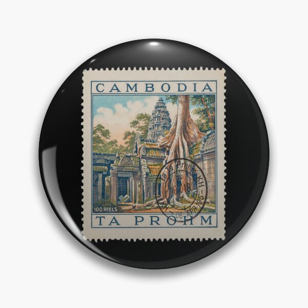 Item preview, Ta Prohm Cambodia Root Temple Jungle Stamp Sticker designed and sold by stickercuffs.