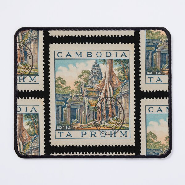 Item preview, Ta Prohm Cambodia Root Temple Jungle Stamp Sticker designed and sold by stickercuffs.
