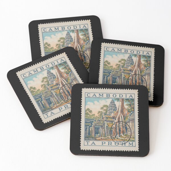 Item preview, Ta Prohm Cambodia Root Temple Jungle Stamp Sticker designed and sold by stickercuffs.