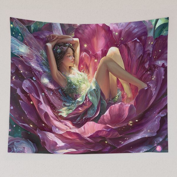 Item preview, Dreamy Fairy Resting In Bloom designed and sold by Storybook Botanica.