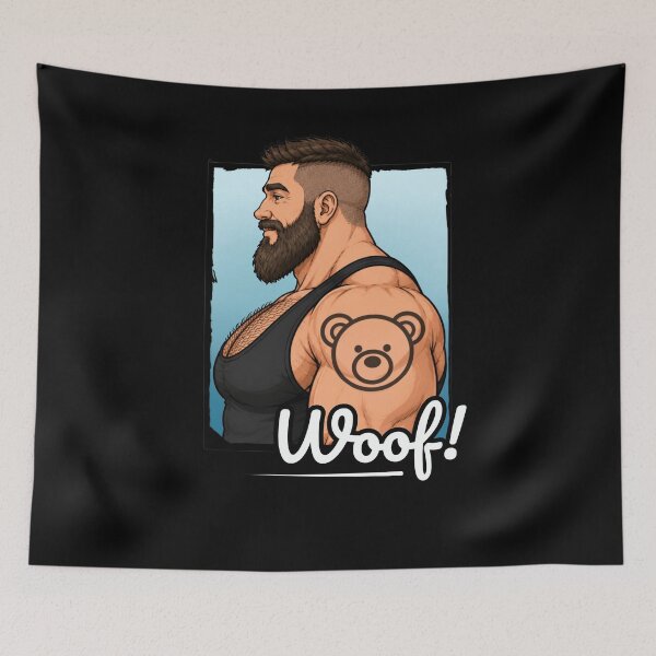 Item preview, Woof Gay Bear | Gay Bear Pride Leather Gift For Gay Bears designed and sold by BrokenLabel.