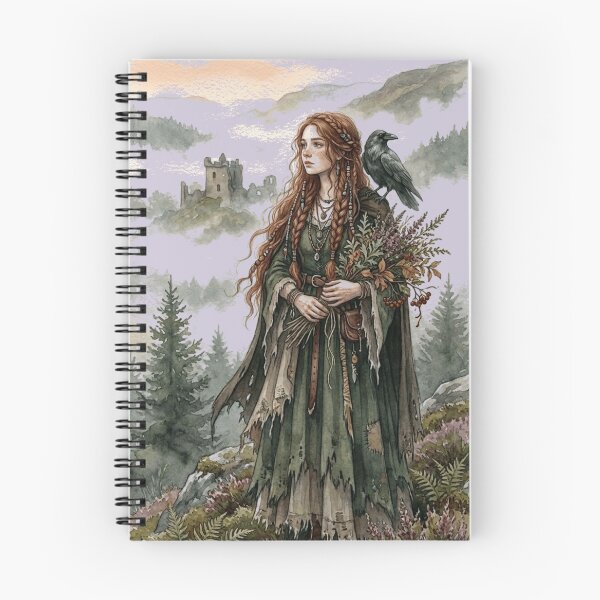 Item preview, Celtic Herbalist Witch Raven Watercolor Wall Art designed and sold by Velustro Shop.