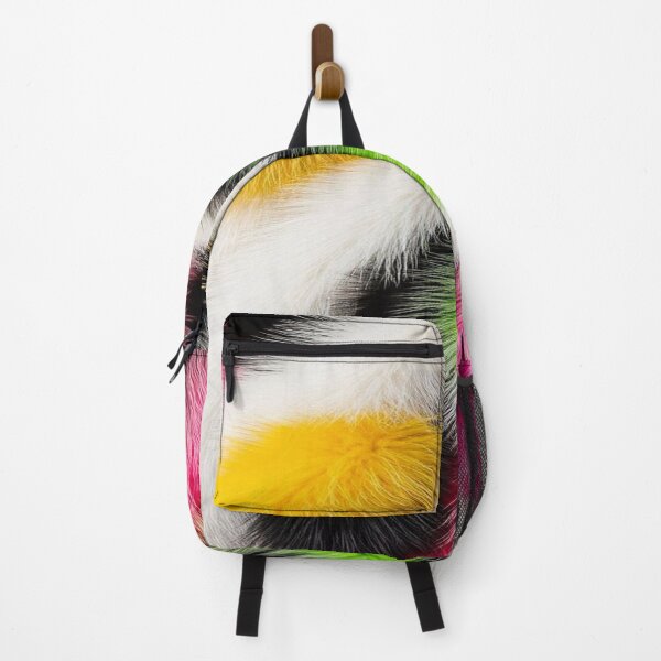 Item preview, The Explosion of Colorful Softness, Neon Multicolor Fur Texture - Abstract Fluffy Pattern in Pink, Yellow, Green and Black designed and sold by RAYBIL.