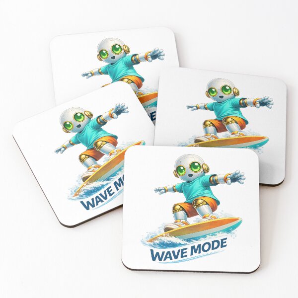 Item preview, Cute Surfing Robot Wave Mode designed and sold by Yomere.
